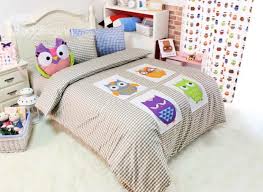 four different color owl print 4 piece checks cotton duvet cover sets on sale buy retail price cotto kids bedding sets duvet cover sale kids twin bedding sets