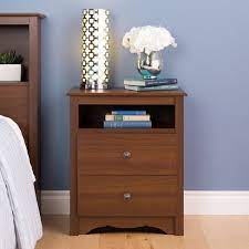Oem factory fashionable 3 drawer nightstand, weather resistant ergonomics smart bedside table fridge/. Open Shelf Nightstand Cherry Monterey Target
