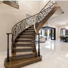 A stairway, staircase, stairwell or flight of stairs is a method of vertical access; China Australian Style Decorative Spiral Staircase Design Interior Wood Curved Stairs With Wrought Iron Balustrade China Curved Wood Stairs Wooden Stairs Step