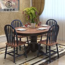 Many rectangular tables offer an extended leaf function that creates additional go ahead and host a grand meal at your home or apartment and show off your style with a dining room set that will have all of your guests talking. Buy Fen Chi Apartment Size Dining Table Mediterranean American Country Wood Dining Table Large Round Table Can Stretch Shrink Wood Dining Table In Cheap Price On Alibaba Com