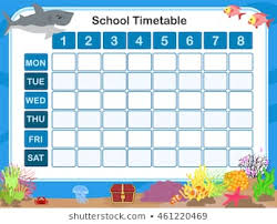 1000 School Timetable Stock Images Photos Vectors
