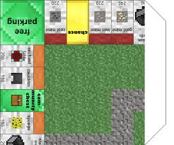 Check out this epic monopoly board! Papercraft Minecraft Monopoly With All The Cards And Money Minecraft Crafts Minecraft Minecraft Printables
