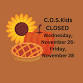 C.O.S.Kids CLOSED Thanksgiving — C.O.S.Kids event image