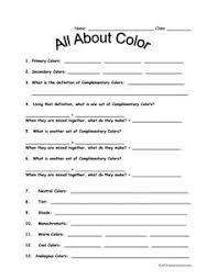 Math Worksheet 1000 Ideas About Color Wheel Worksheet On Pinterest Color Printable Art Worksheets F Art Worksheets Art Lessons Middle School Art Handouts