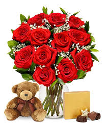 Send flowers and chocolates by post. One Dozen Red Roses With Chocolates Bear At From You Flowers