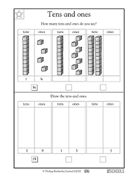 Mental math grade 1 worksheets include problems on what is the next number, which number is greater, complete the sequence of numbers, simple addition and subtraction questions, identify the geometric shape, etc. Working With 10s And 1s 1st Grade Math Worksheet Greatschools