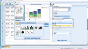 spss stacked bar chart of multiple variables via restructure