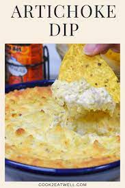 This Hot Artichoke Dip Recipe Is A Quick And Easy Appetizer With Cream Cheese Mayonnaise Parmesan Cheese Hot Artichoke Dip Dip Recipes Hot Artichoke Recipes