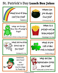 Free Printable St Patrick S Day Kids Lunch Box Jokes St Patricks Day Jokes St Patrick Day Activities St Patricks Day Crafts For Kids