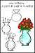 Rose Flower Vase Drawing