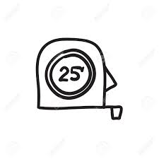 Cinta Metrica Dibujo Icono Del Vector Aislado En El Fondo Dibujado A Mano Icono De La Cinta Metrica Cinta De Dibujo Icono De La Medida De Infografia Sitio Web O Aplicacion Ilustraciones