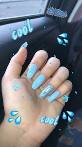 Short square light blue nails square acrylic nails. Annahendersxn Blue Acrylic Nails Blue Nails Nails
