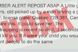 I wanted a way to keep track of him just in case we got split up. Fake Amber Alert Menyebar Jauh Dan Cepat Melalui Media Sosial