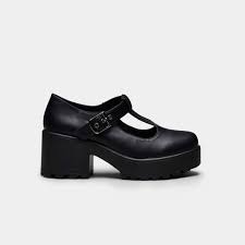 Are mary jane shoes in style? Sai Black Mary Janes Faux Leather Edition Koi