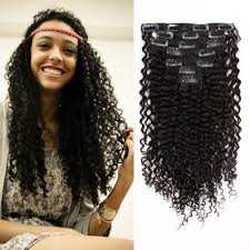 Clip In Hair Extension Jerry Curl Curly Clip Ins Clip In Hair Extensions Beauty Hair Extensions