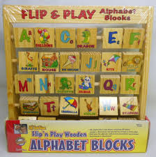 Flip N Play Wooden Alphabet Blocks Abacus Abc S Pictures Forever Toys Ages 3 Up Wooden Alphabet Blocks Alphabet Blocks Alphabet