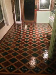 My Paperbag Floor Stained Stenciled Varnished Tips Use 1 1 Glue Ratio A Sqeegee Would Help Smooth Paper Out As Yo Paper Bag Flooring Diy Flooring Flooring