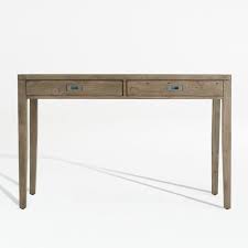 Create the perfect workspace by adding open shelving or cabinets to your desks. Morris 48 Ash Grey Writing Desk Crate And Barrel Uae