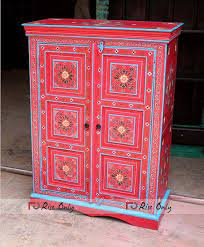 Wooden Painted Small Almirah Recycled Wood Furniture Antique Reproduction Furniture Painted Bedroom Furniture
