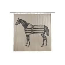 Equestrian Flax Shower Curtain In 2020 Horse Decor Equestrian Decor Equestrian