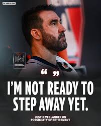 JV is not ready to hang 'em up. “I want to continue to pitch, to compete,”  Verlander told The Athletic's Chandler Rome. “I'm not ready to step away  yet.” Verlander, who will