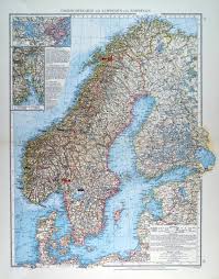 Du kannst mit unserer karte schnell und einfach jede gewünschte adresse in schweden ausfindig machen und dir kartenausschnitt sowie straßenplan. Skandinavien Karte Ubersichtskarte Von Schweden Und Norwegen Finnland Und Danemark Mit Zwei Nebenkarten Art Nbsp Nbsp Print Nbsp Nbsp Poster Peter Bierl Buch Kunstantiquariat