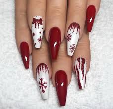 40 Stylish Short Coffin Nail Art Designs Christmas Nail Designs Holiday Nail Designs Christmas Nails
