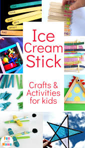 Using a paintbrush, paint an ice cream cone shape on top of the cone. Ice Cream Stick Crafts And Activities