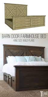 Our youngest daughter moved into her own apartment in june and asked mr. King X Barn Door Farmhouse Bed Plans Her Tool Belt