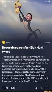 Tesla ceo'su elon musk, dogecoin (doge) paylaşımlarına kaldığı yerden devam ediyor. Verizon Lte 70 C Tom A Hours Dogecoin Soars After Elon Musk Tweet The Price Of Dogecoin Soared Over 50 On Thursday After Elon Musk Shared A Tweet About It No Highs