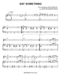 Say Something Sheet Music Justin Timberlake Sheet Music Free Sheet Music Download Free Sheet Music