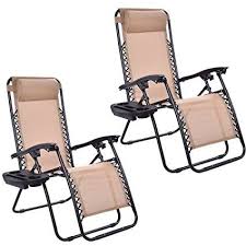 Amazon Com Goplus 2pc Zero Gravity Chairs Lounge Patio Folding Recliner Outdoor Yard Beach With C Zero Gravity Chair Gravity Chair Zero Gravity Chair Outdoor