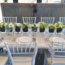 Rustic Meets Chic White Tiffany Chairs Pared With Our Rustic White Washed Tables For Hire Details Conta Modern High Chair Eames Dining Chair Dining Chair Set