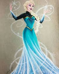 Elsa S Sparkling Magical Dress Transformation Disney Elsa Disney Princess Art Disney Drawings