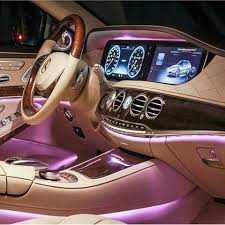 Pink Lights Mercedes Mercedes Car Luxury Cars Luxury Car Interior