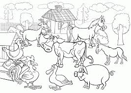 Farm animal theme coloring pages are a great way to teach your kids about farm animals. Animals In A Farm Coloring Page Free Printable Coloring Pages For Kids