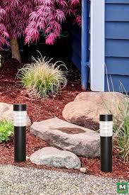 Patriot Lighting Minden Solar Led Bollard Path Light With Black Finish And Clear Ribbed Plastic Lens Landscape Lighting Solar Led Path Lights