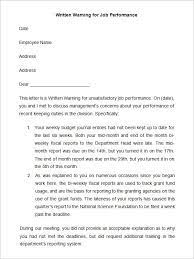 Written Warning Template Letter Templates Business Letter Template Writing A Reference Letter