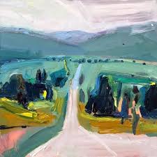 The Road From Cooma To Canberra 61x61 Oil On Board Interiordecor Modernart Artlover Lovers Art Abstract Landscape Painting Landscape Art