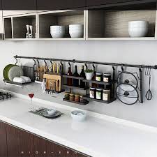 Buy songmics industrial pipe clothes rack, metal double hanging rail on wheels, hanging rack organizer with shelf, commercial grade, for garment storage display, black uhsr60b: Supply Stainless Steel Kitchen Shelf Wall Hanging Black Pendant Without Hole Hanging Pole To Use Shelf Seasoning Shelf Accessories