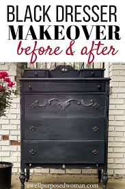 Learn How To Paint Furniture With Black Chalk Paint This Step By Step Tutorial Will Show Y Black Chalk Paint Black Painted Furniture Chalk Paint Furniture Diy