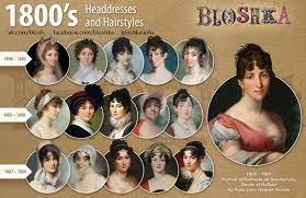 Women S Headdresses And Hairstyles 1800s Historical Hairstyles 19th Century Fashion Historical Hats
