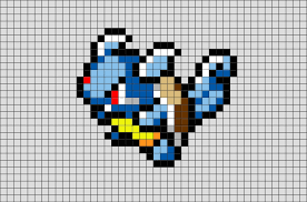 Pokemon Wartortle Pixel Art Pixel Art Pokemon Cross Stitch Pixel Art Pokemon