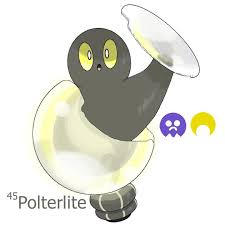 Funul No Instagram The Tiny Ghost Light Type Pokemon Polterlite Hides In Lightbulbs All Over The World The Higher The Watta Pokemon Type Pokemon Ghost Light