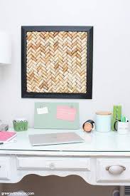 I love adding a couple large pieces of this diy cork board is the perfect spot for business cards, photos, notes and reminders! Make A Diy Cork Bulletin Board Green With Decor