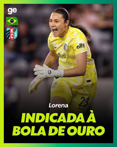 A goleira Lorena &eacute; a representante do Brasil na lista final do pr&ecirc;mio da Bola de Ouro no futebol feminino!⁣ ⁣ Lorena j&aacute; estava concorrendo como melhor goleira, mas tamb&eacute;m entrou na