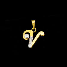 Vaarush, varesh · vikram ; V Letter Pendant Alphabet V Initials Name Locket In 22k Etsy