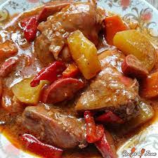 Chicken Afritada Recipe Recipe Chicken Afritada Recipe Recipes Chicken Recipes Filipino