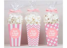 12 Custom Popcorn Box Favors Personalized Labels Baby Etsy Baby Shower Favors Baby Girl Favors Baby Shower