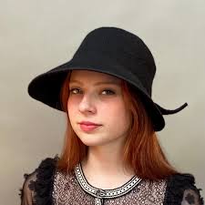 Vintage Black Widebrim Hat
